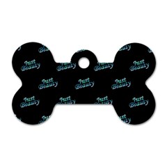 Just Beauty Words Motif Print Pattern Dog Tag Bone (one Side)