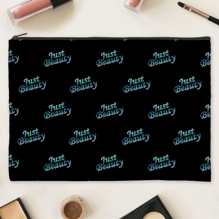 Just Beauty Words Motif Print Pattern Cosmetic Bag (XXXL)