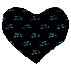 Just Beauty Words Motif Print Pattern Large 19  Premium Heart Shape Cushions by dflcprintsclothing