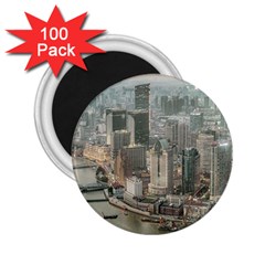 Lujiazui District Aerial View, Shanghai China 2 25  Magnets (100 Pack)  by dflcprintsclothing