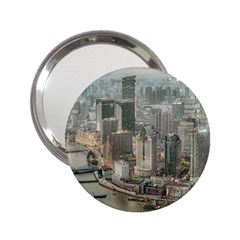 Lujiazui District Aerial View, Shanghai China 2 25  Handbag Mirrors by dflcprintsclothing