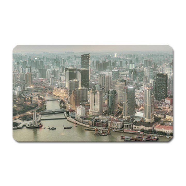 Lujiazui District Aerial View, Shanghai China Magnet (Rectangular)