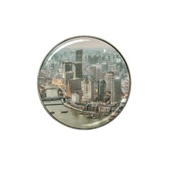 Lujiazui District Aerial View, Shanghai China Hat Clip Ball Marker (4 Pack) by dflcprintsclothing