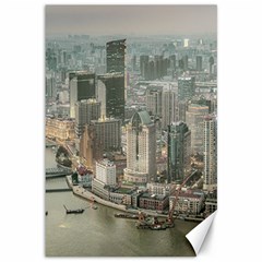 Lujiazui District Aerial View, Shanghai China Canvas 12  X 18  by dflcprintsclothing