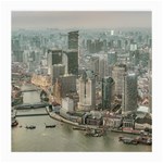 Lujiazui District Aerial View, Shanghai China Medium Glasses Cloth (2 Sides) Front