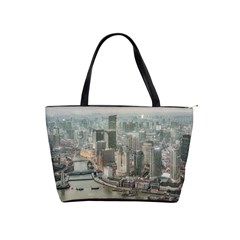 Lujiazui District Aerial View, Shanghai China Classic Shoulder Handbag by dflcprintsclothing