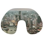 Lujiazui District Aerial View, Shanghai China Travel Neck Pillow Back