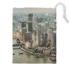 Lujiazui District Aerial View, Shanghai China Drawstring Pouch (4xl) by dflcprintsclothing