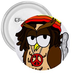  Rainbow Stoner Owl 3  Buttons by IIPhotographyAndDesigns