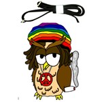  Rainbow Stoner Owl Shoulder Sling Bag Front