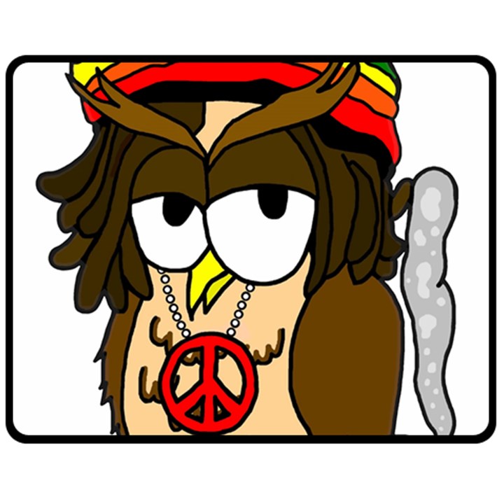  Rainbow Stoner Owl Fleece Blanket (Medium) 