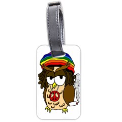  Rainbow Stoner Owl Luggage Tag (one Side) by IIPhotographyAndDesigns