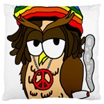  Rainbow Stoner Owl Large Cushion Case (Two Sides) Back