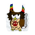  Rainbow Stoner Owl Full Print Recycle Bag (M) Back