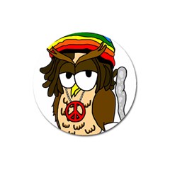  Rainbow Stoner Owl Magnet 3  (round)