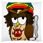  Rainbow Stoner Owl Large Flano Cushion Case (Two Sides) Front