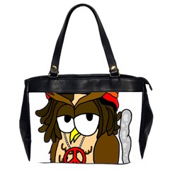  Rainbow Stoner Owl Oversize Office Handbag (2 Sides) by IIPhotographyAndDesigns