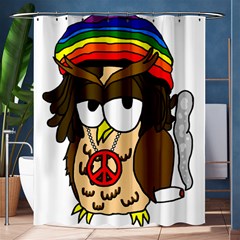  Rainbow Stoner Owl Shower Curtain 60  X 72  (medium)  by IIPhotographyAndDesigns