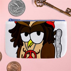  Rainbow Stoner Owl Large Coin Purse by IIPhotographyAndDesigns