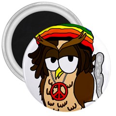  Rainbow Stoner Owl 3  Magnets by IIPhotographyAndDesigns