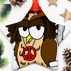  Rainbow Stoner Owl Ornament (star)