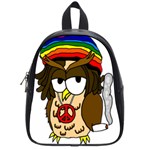  Rainbow Stoner Owl School Bag (Small) Front