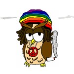  Rainbow Stoner Owl  Lightweight Drawstring Pouch (XL) Front