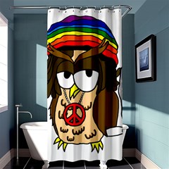  Rainbow Stoner Owl Shower Curtain 36  X 72  (stall)  by IIPhotographyAndDesigns