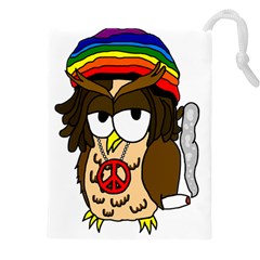  Rainbow Stoner Owl Drawstring Pouch (5xl) by IIPhotographyAndDesigns