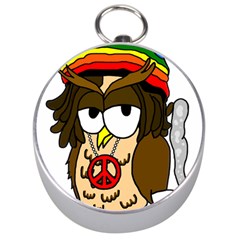  Rainbow Stoner Owl Silver Compasses by IIPhotographyAndDesigns