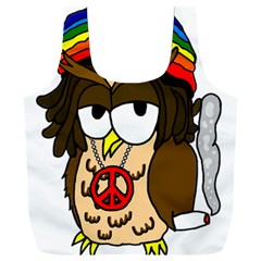  Rainbow Stoner Owl Full Print Recycle Bag (xxxl) by IIPhotographyAndDesigns