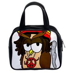  Rainbow Stoner Owl Classic Handbag (two Sides) by IIPhotographyAndDesigns