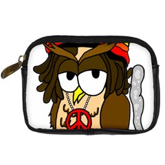  Rainbow Stoner Owl Digital Camera Leather Case by IIPhotographyAndDesigns