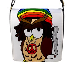  Rainbow Stoner Owl Flap Closure Messenger Bag (l) by IIPhotographyAndDesigns