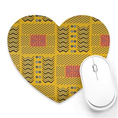 Digital Paper African Tribal Heart Mousepads