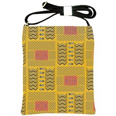 Digital Paper African Tribal Shoulder Sling Bag by HermanTelo