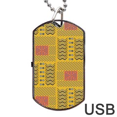 Digital Paper African Tribal Dog Tag Usb Flash (two Sides)