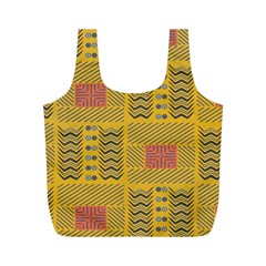 Digital Paper African Tribal Full Print Recycle Bag (m)