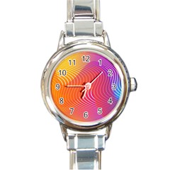 Chevron Line Poster Music Round Italian Charm Watch by Mariart