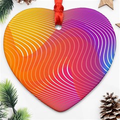 Chevron Line Poster Music Ornament (heart) by Mariart