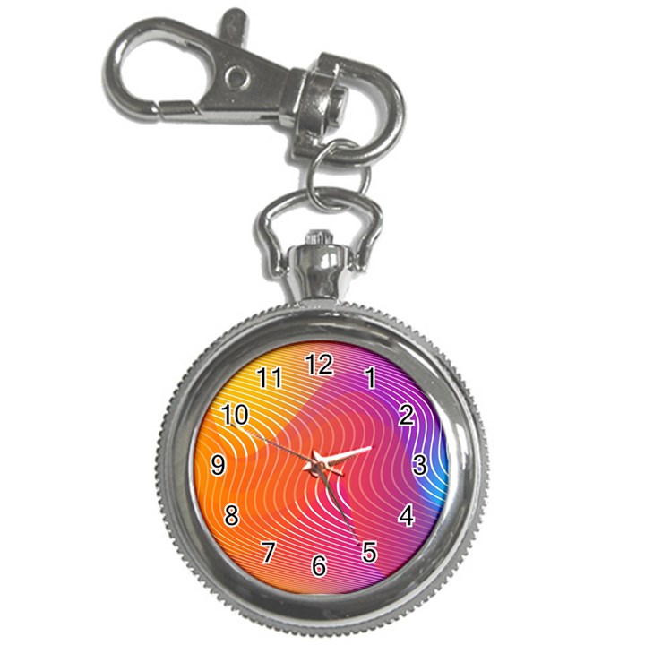 Chevron Line Poster Music Key Chain Watches