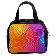 Chevron Line Poster Music Classic Handbag (two Sides)