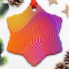 Chevron Line Poster Music Ornament (snowflake)