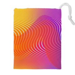 Chevron Line Poster Music Drawstring Pouch (4xl)