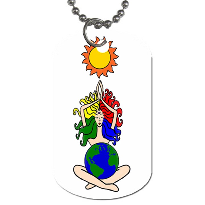 Elemental Sun Goddess   Dog Tag (Two Sides)