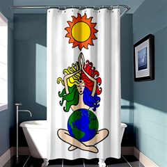 Elemental Sun Goddess   Shower Curtain 36  X 72  (stall)  by IIPhotographyAndDesigns