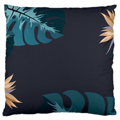 Flower Illustrations Leaves Large Cushion Case (one Side)