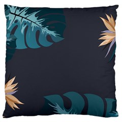 Flower Illustrations Leaves Large Flano Cushion Case (two Sides)