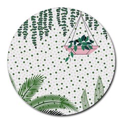 Plants Flowers Nature Blossom Round Mousepads