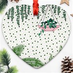 Plants Flowers Nature Blossom Ornament (Heart) Front